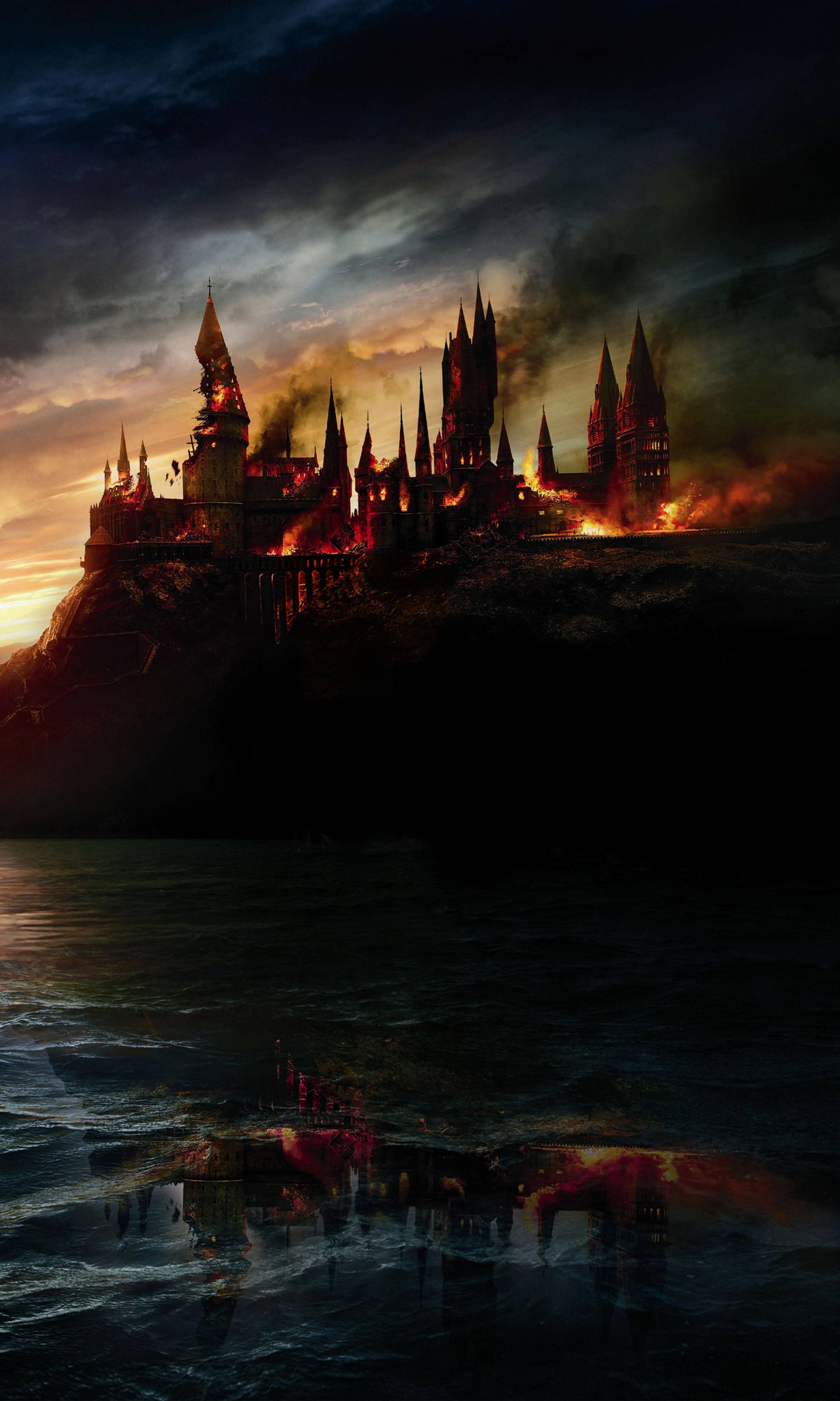 The Battle Harry Potter Hogwarts Iphone Wallpaper