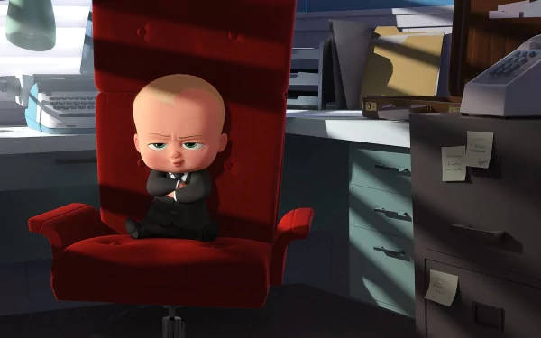 The Boss Baby In Office Room Wallpaper