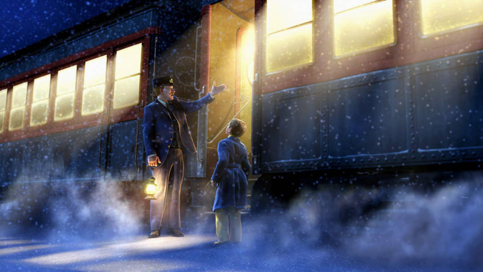 The Boy Riding The Polar Express Wallpaper