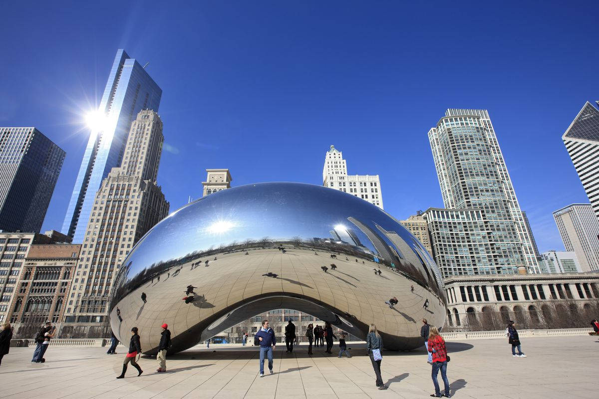 The Cloud Gate In Chicago, Illinois Wallpaper