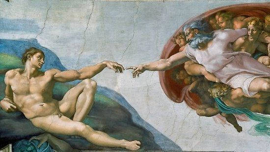 The Creation Of Adam Famous Painting Wallpaper