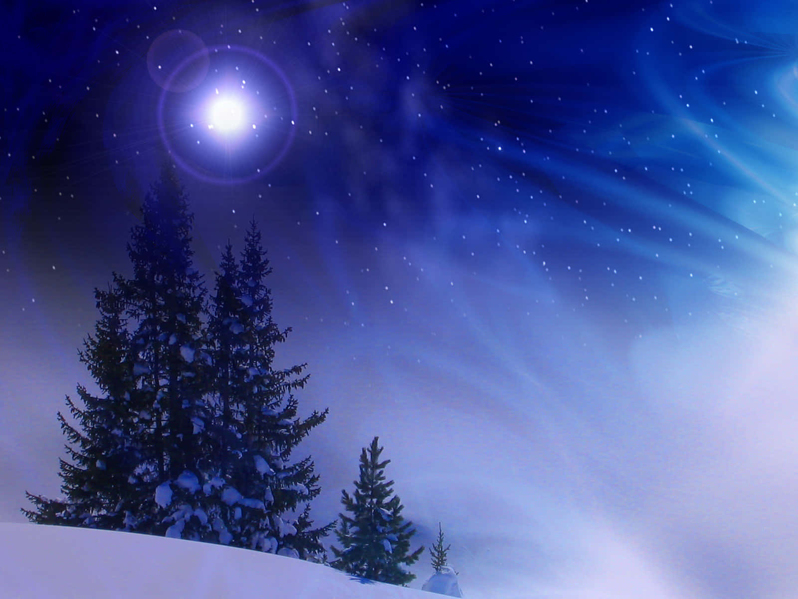 The Dark Winter Night Captured In Detailed Desktop Wallpaper Wallpaper