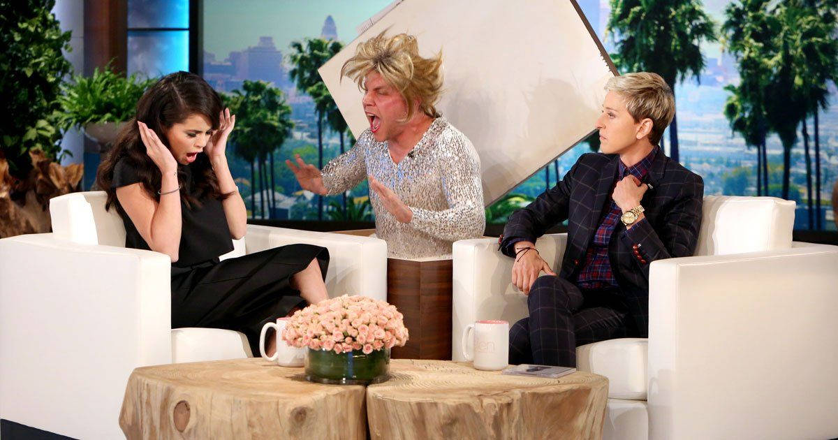 The Ellen Show Pranking Selena Gomez Wallpaper