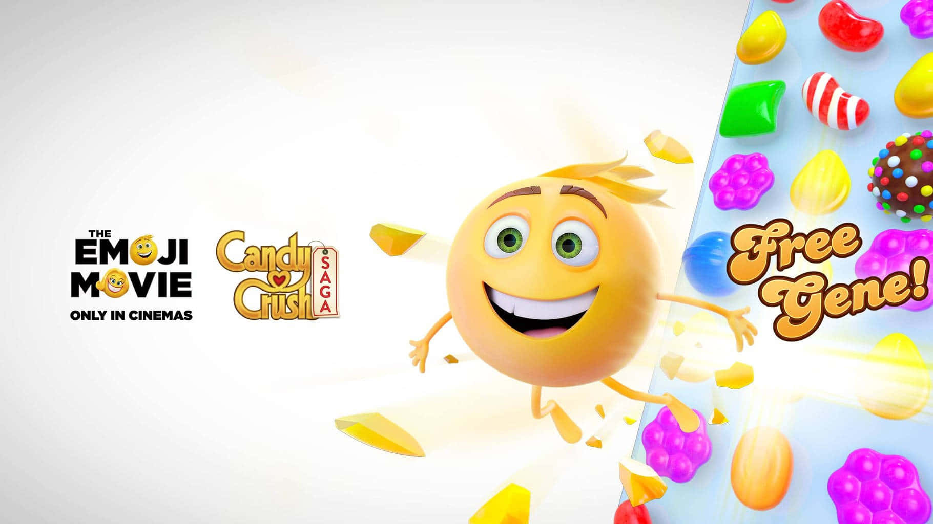 The Emoji Movie Joins With Candy Crush Saga Wallpaper