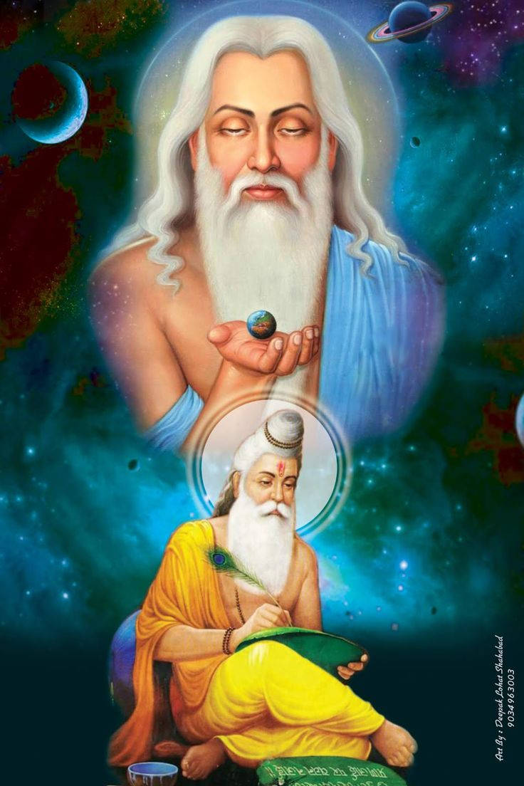 The Enlightened Valmiki - Merging Divinity With The Universe Wallpaper