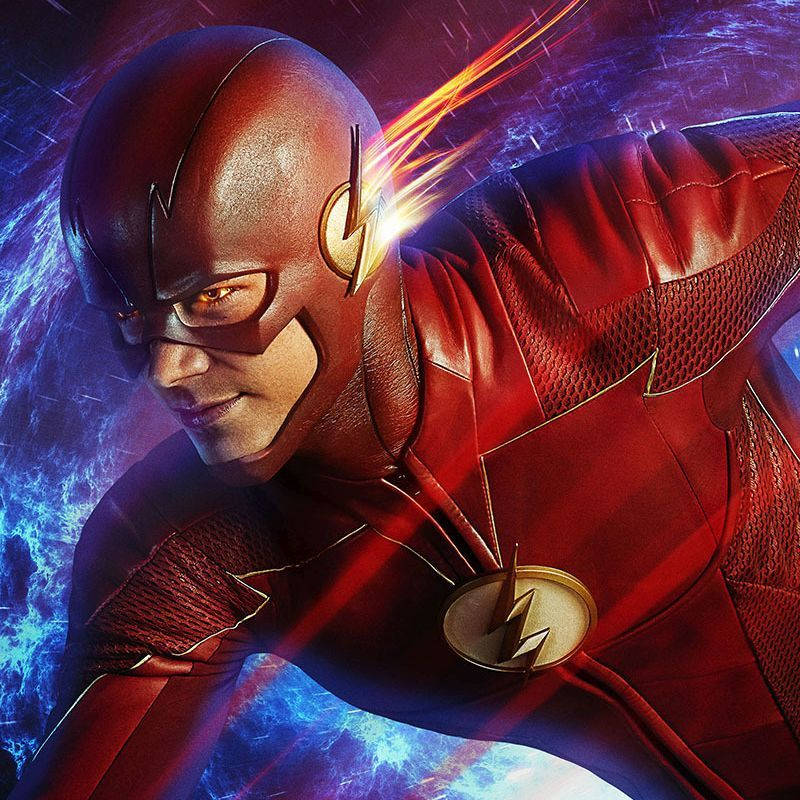 The Flash With Fast Lightning Wallpaper