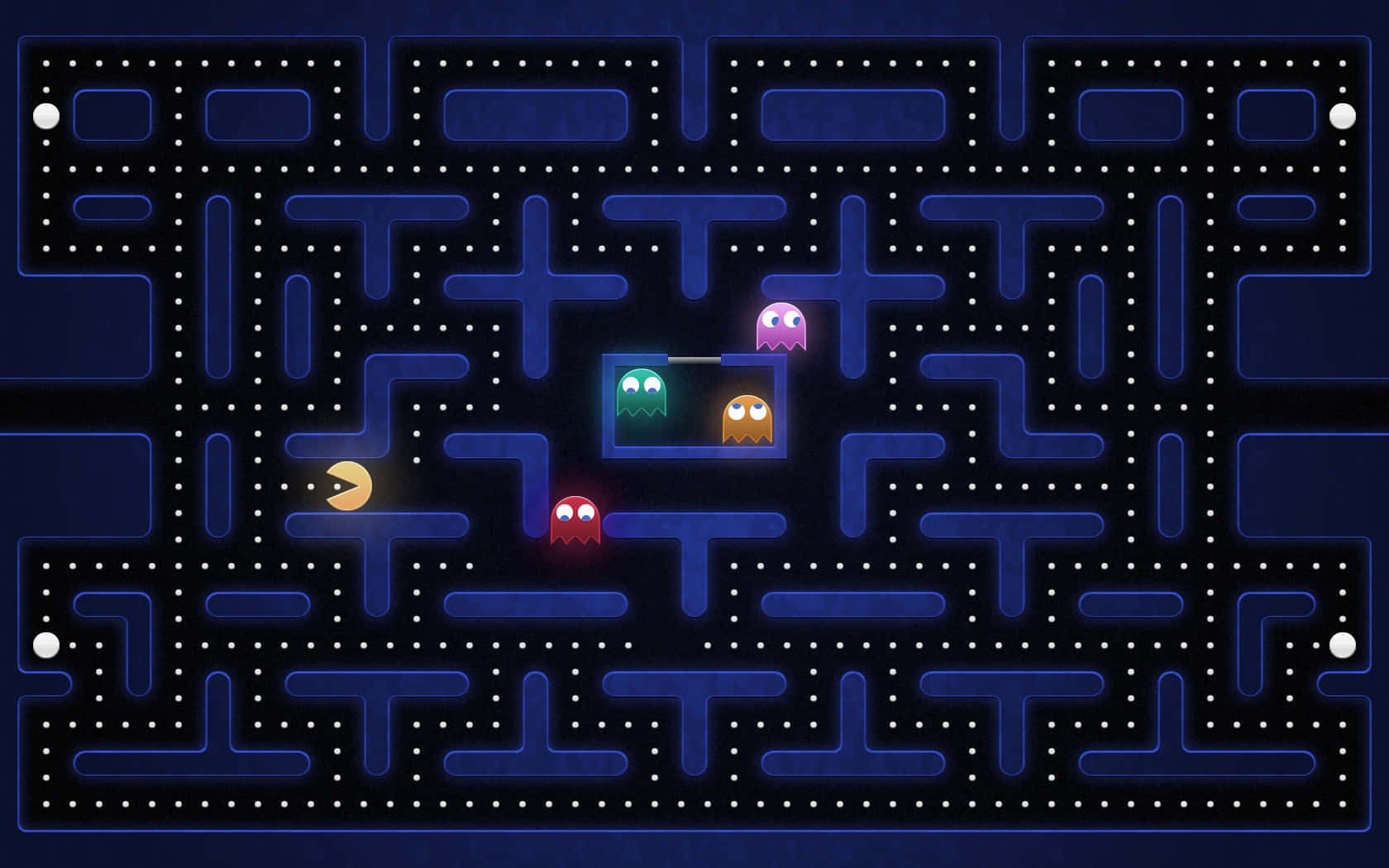 The Fun Never Stops With Hd Pacman Wallpaper