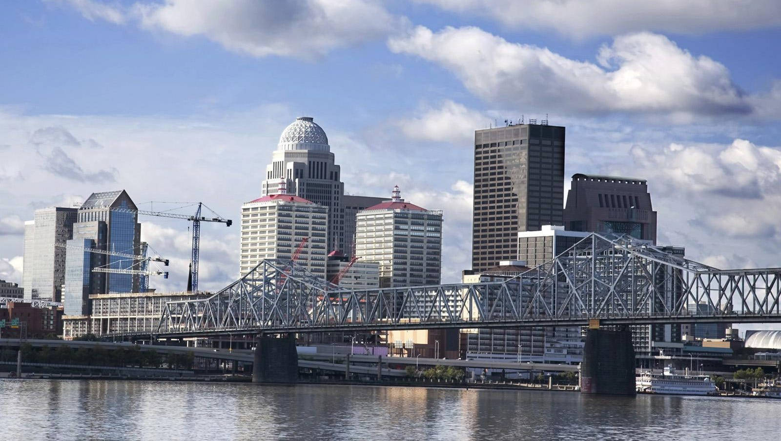 The George Rogers Clark Memorial Bridge In Louisville At Daytime Wallpaper