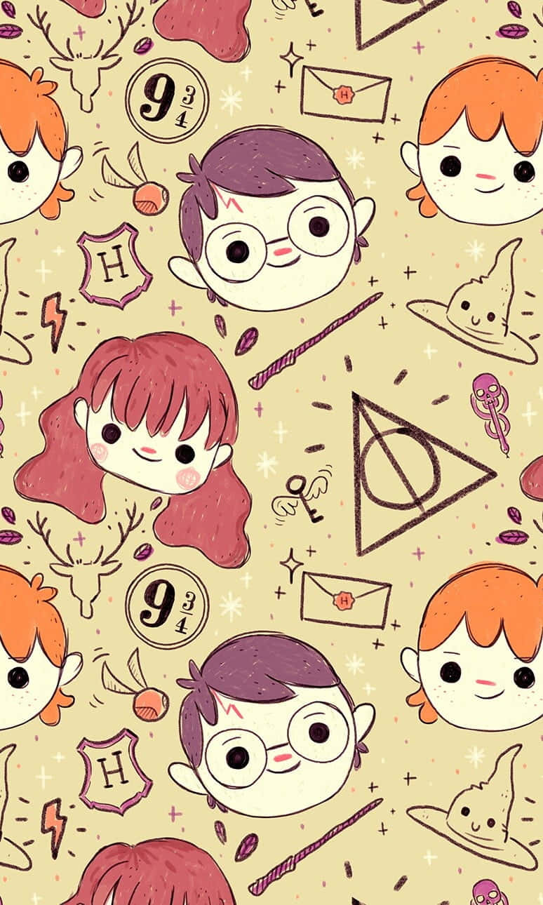 “the Golden Trio - A Symbol Of Friendship, Courage And Adventure” Wallpaper