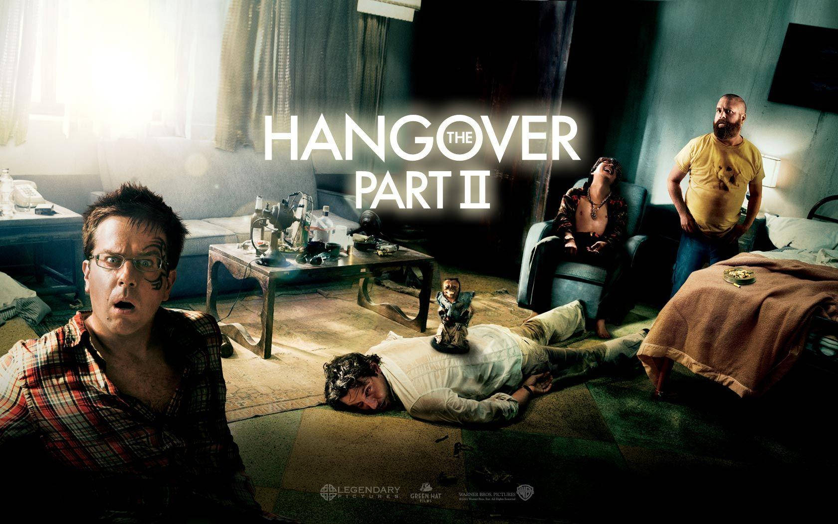 The Hangover Part Ii Movie Poster Wolfpack Trio Room Wallpaper
