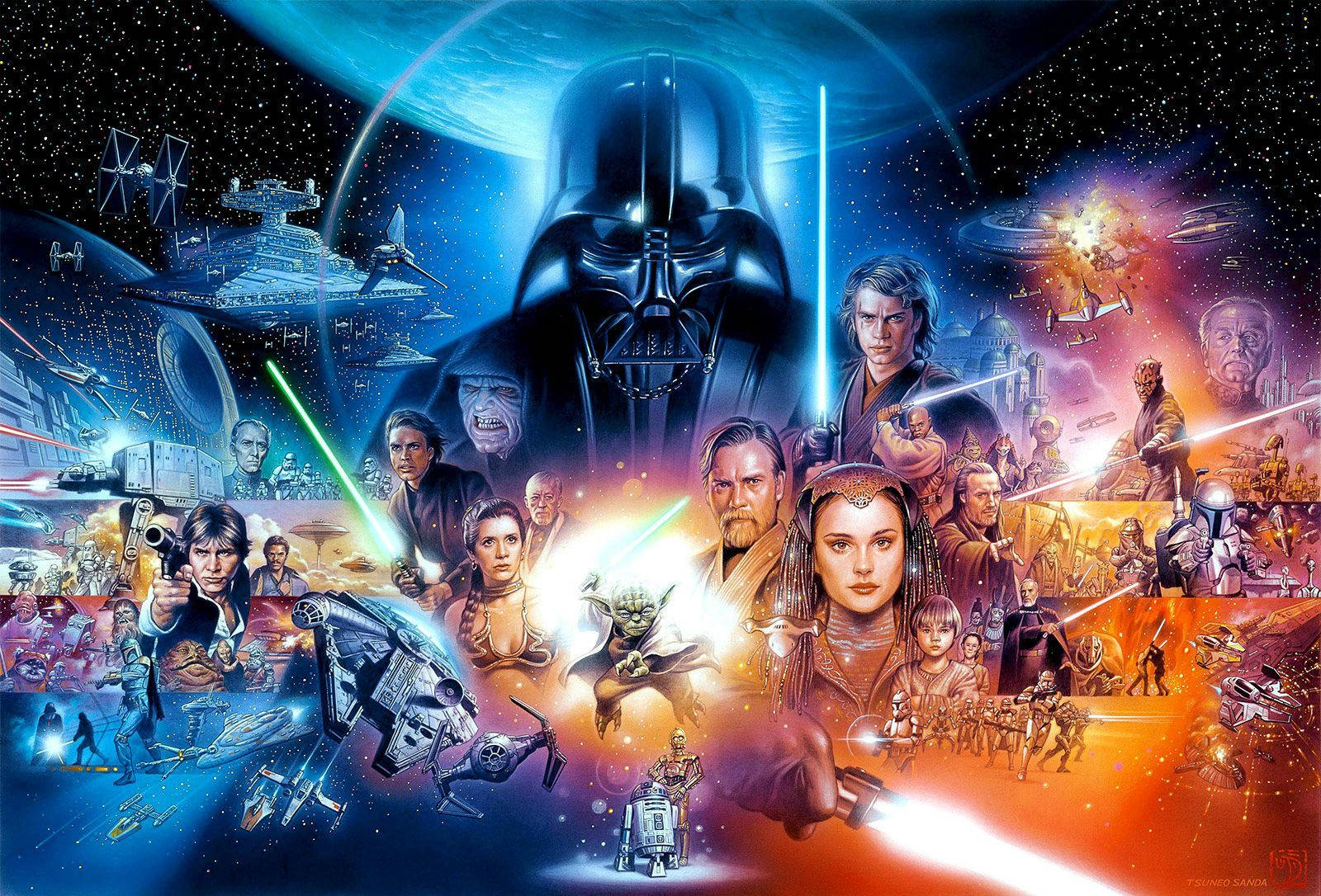 The Iconic Characters From The Beloved Star Wars Franchise Wallpaper