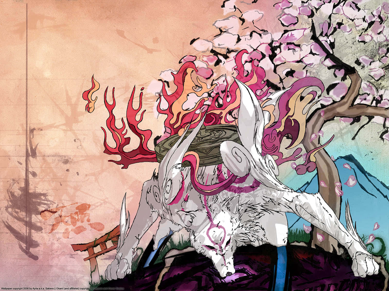 “the Journey Of Okami Hd” Wallpaper