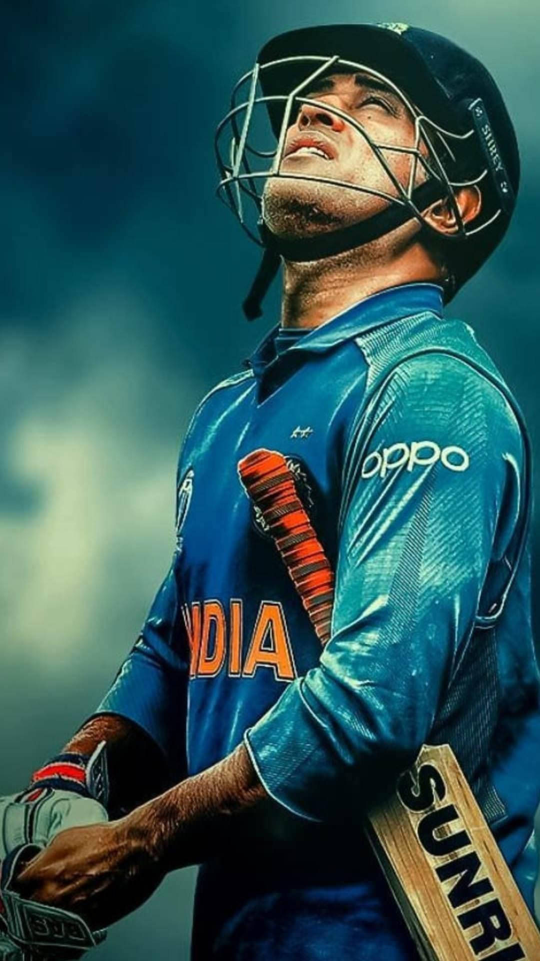 The Legendary Indian Cricket Player, Ms Dhoni On Field Wallpaper