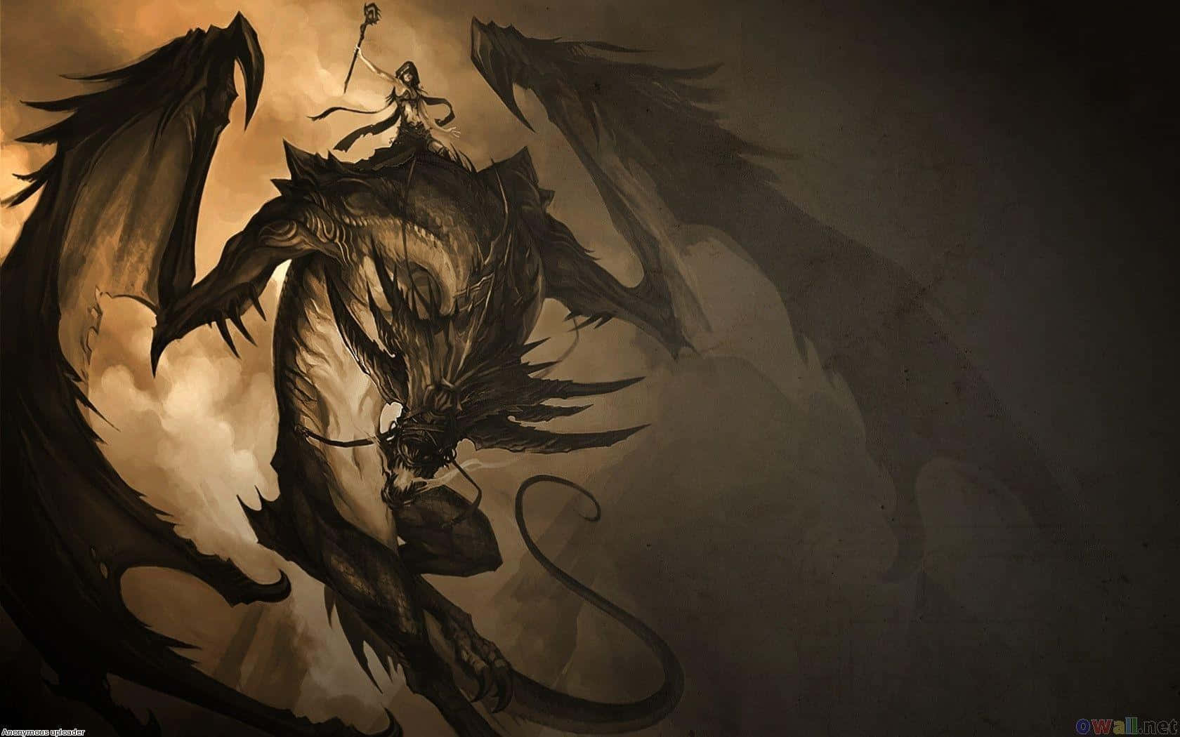 The Might Of The Black Dragon Wallpaper