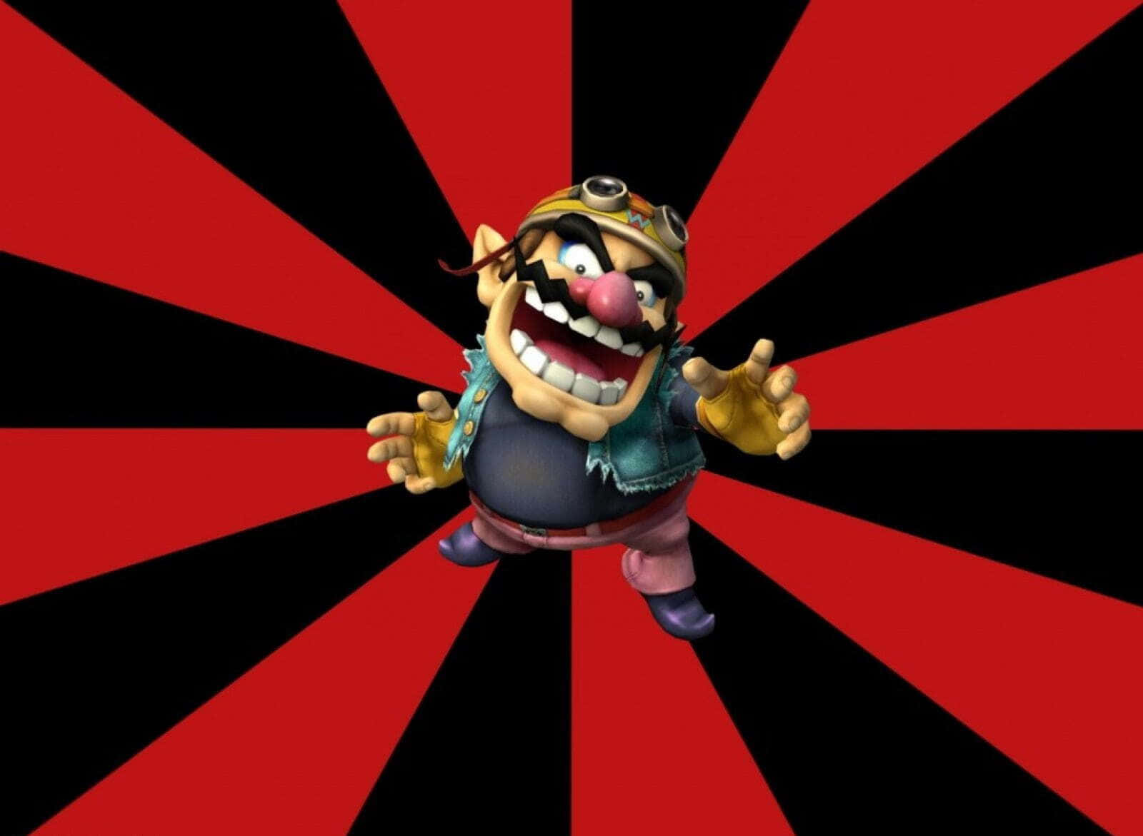 The Mischievous Wario In Action Wallpaper