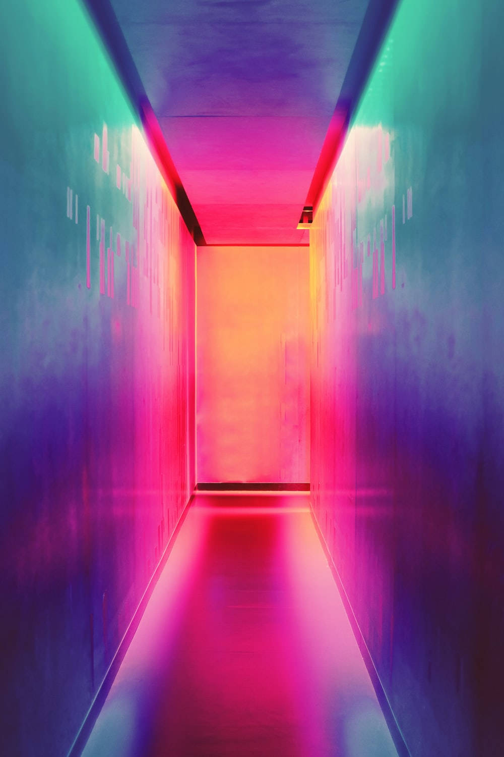 The Neon Hallway Iphone 11 Wallpaper
