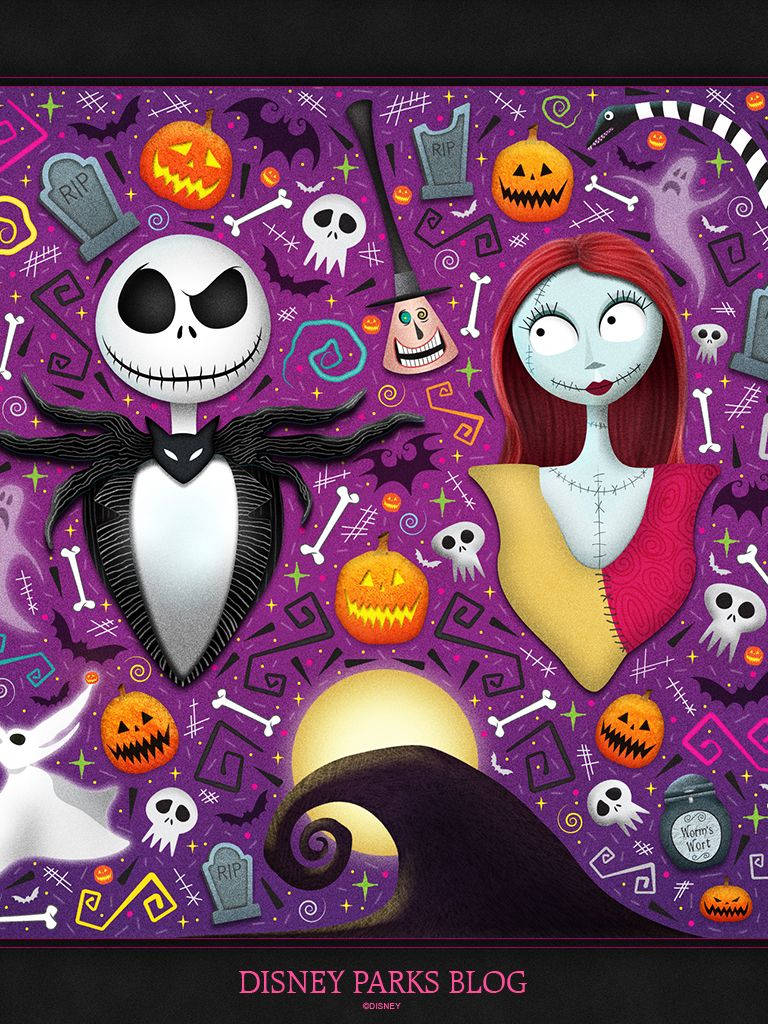 The Nightmare Before Christmas Colorful Art Wallpaper