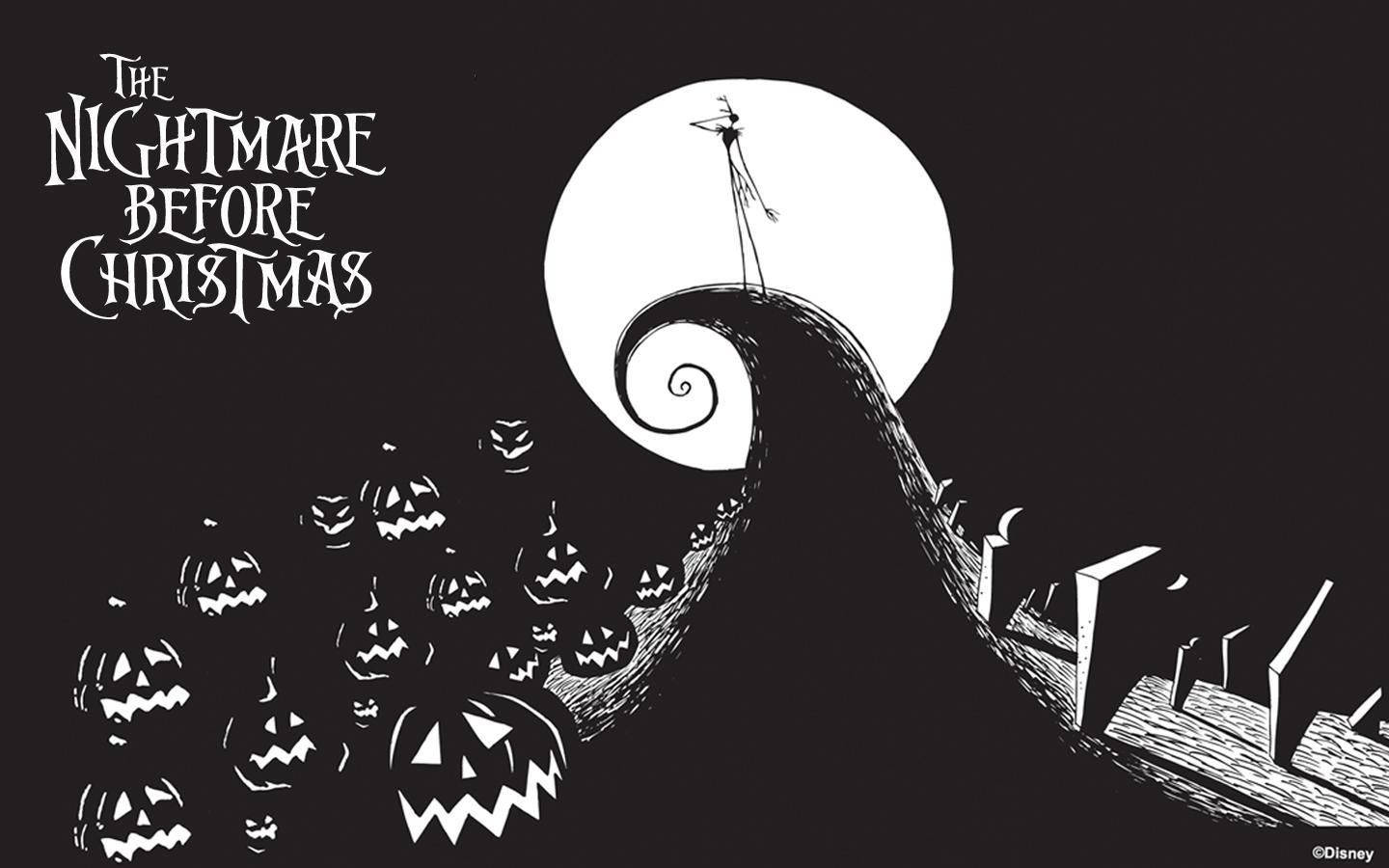 The Nightmare Before Christmas Jack On Cliff Wallpaper