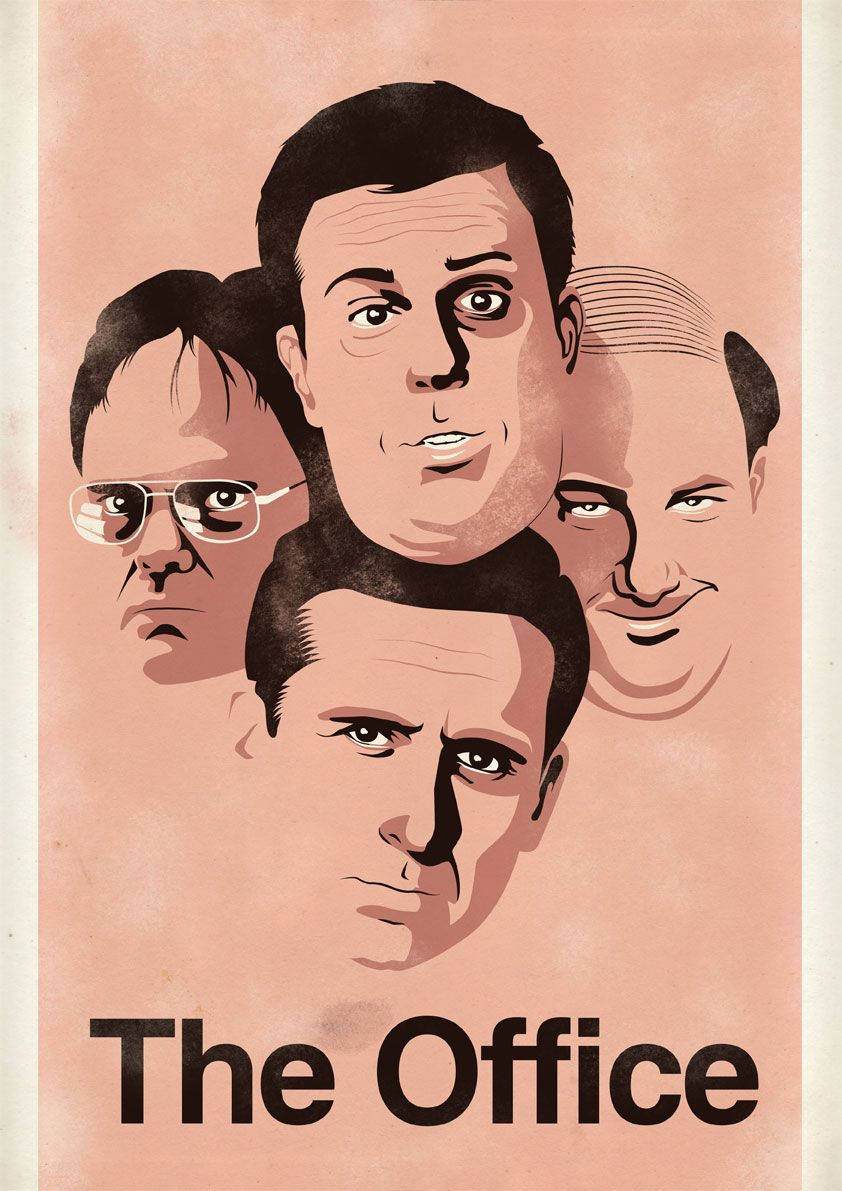 The Office Cast Vintage Poster Wallpaper