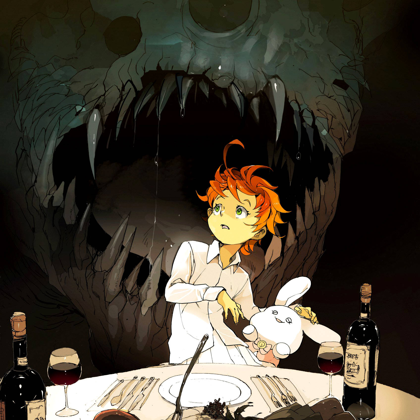 The Promised Neverland Emma And Demon Wallpaper
