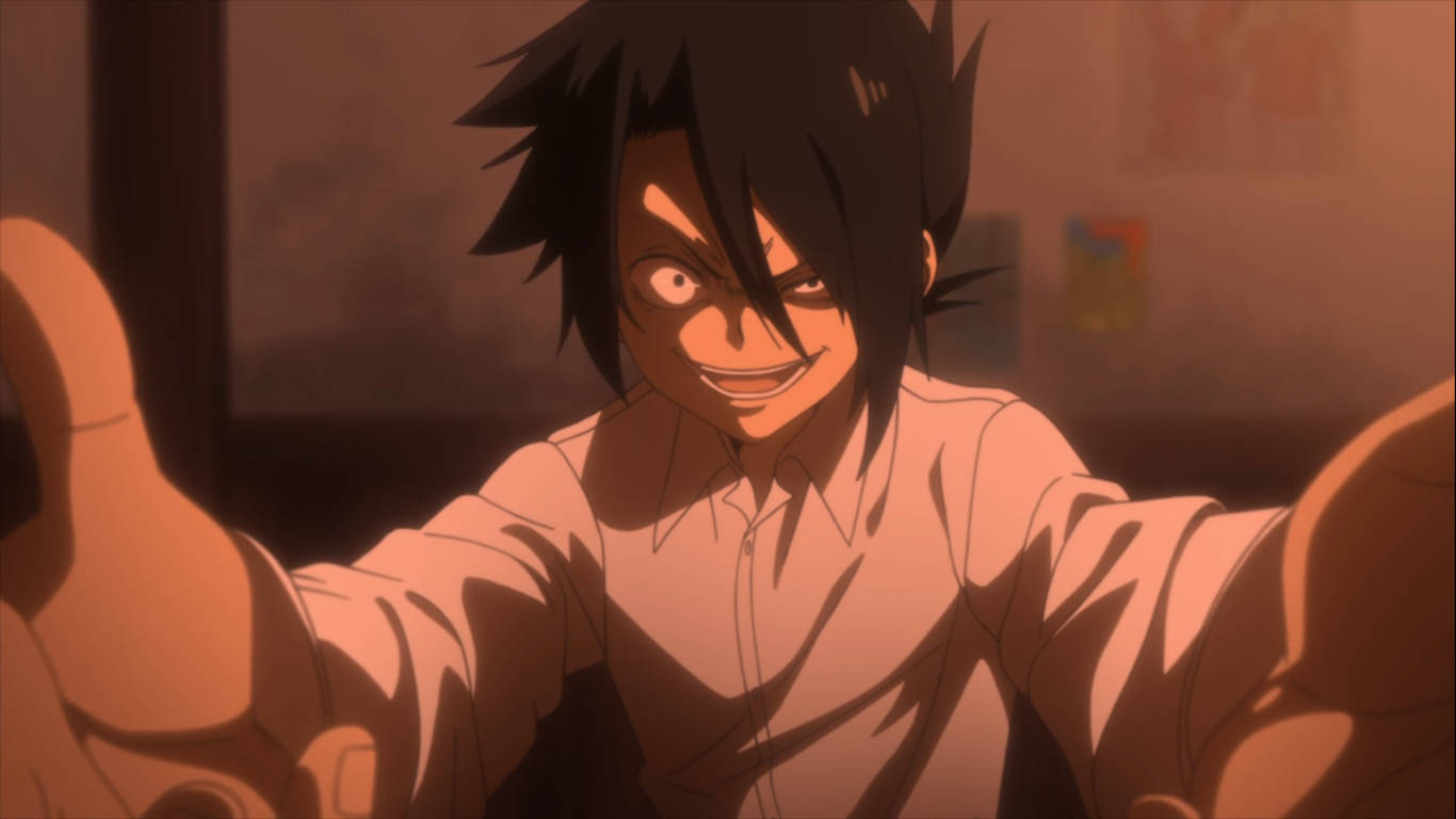 The Promised Neverland Ray Crazy Face Wallpaper