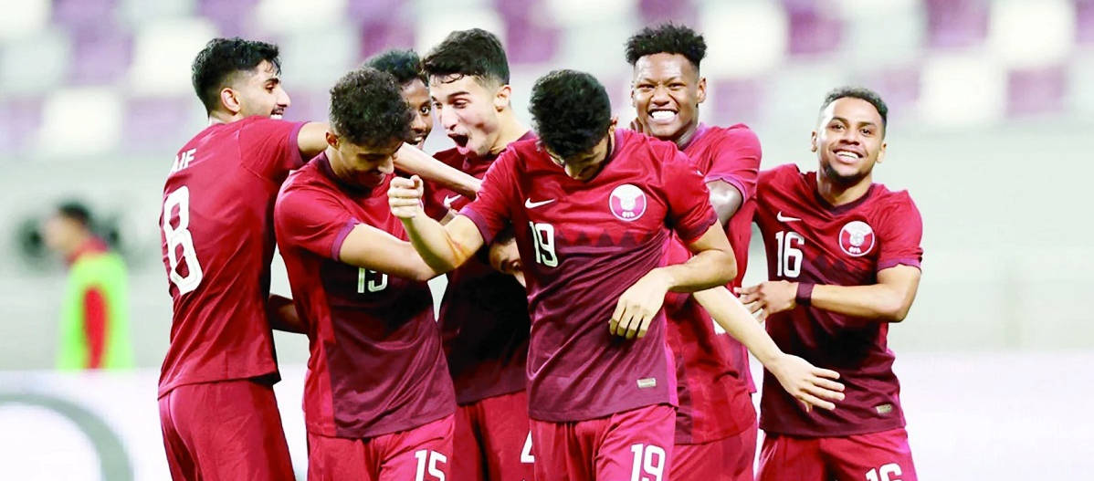 The Qatar National Football Team Prepping For The Fifa World Cup Wallpaper