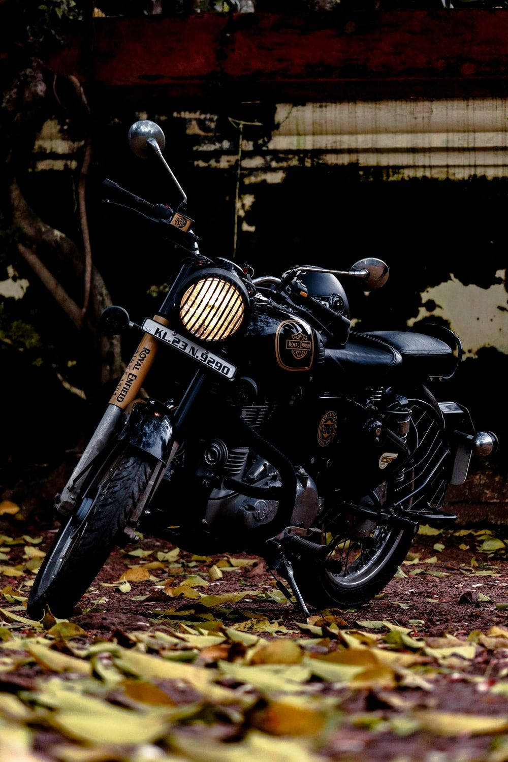 The Royal Enfield Classic 350 Kgf Bike In All Its Glory Wallpaper