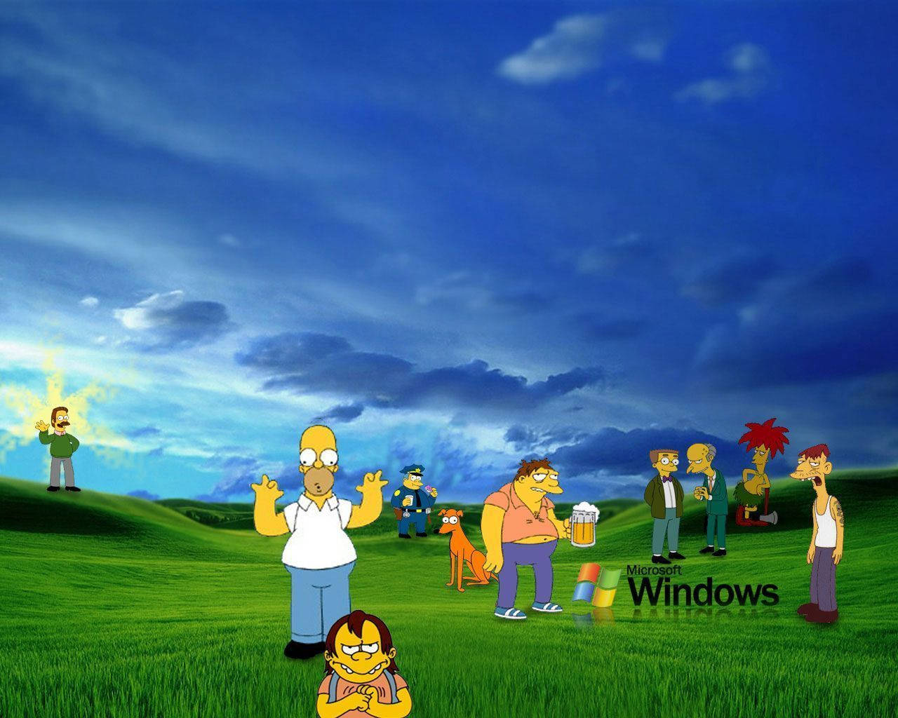The Simpsons Microsoft Cover Wallpaper