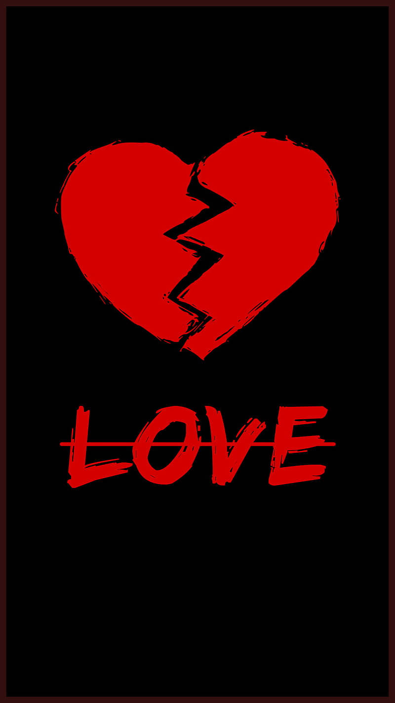 The Symbol Of Heartbreak - A Bloody Red Broken Heart Wallpaper