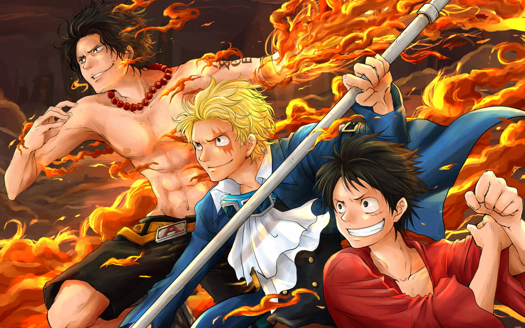 The Trio One Piece Wallpaper