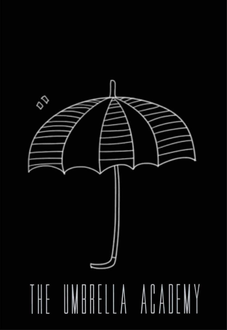 The Umbrella Academy Black Doodle Poster Wallpaper