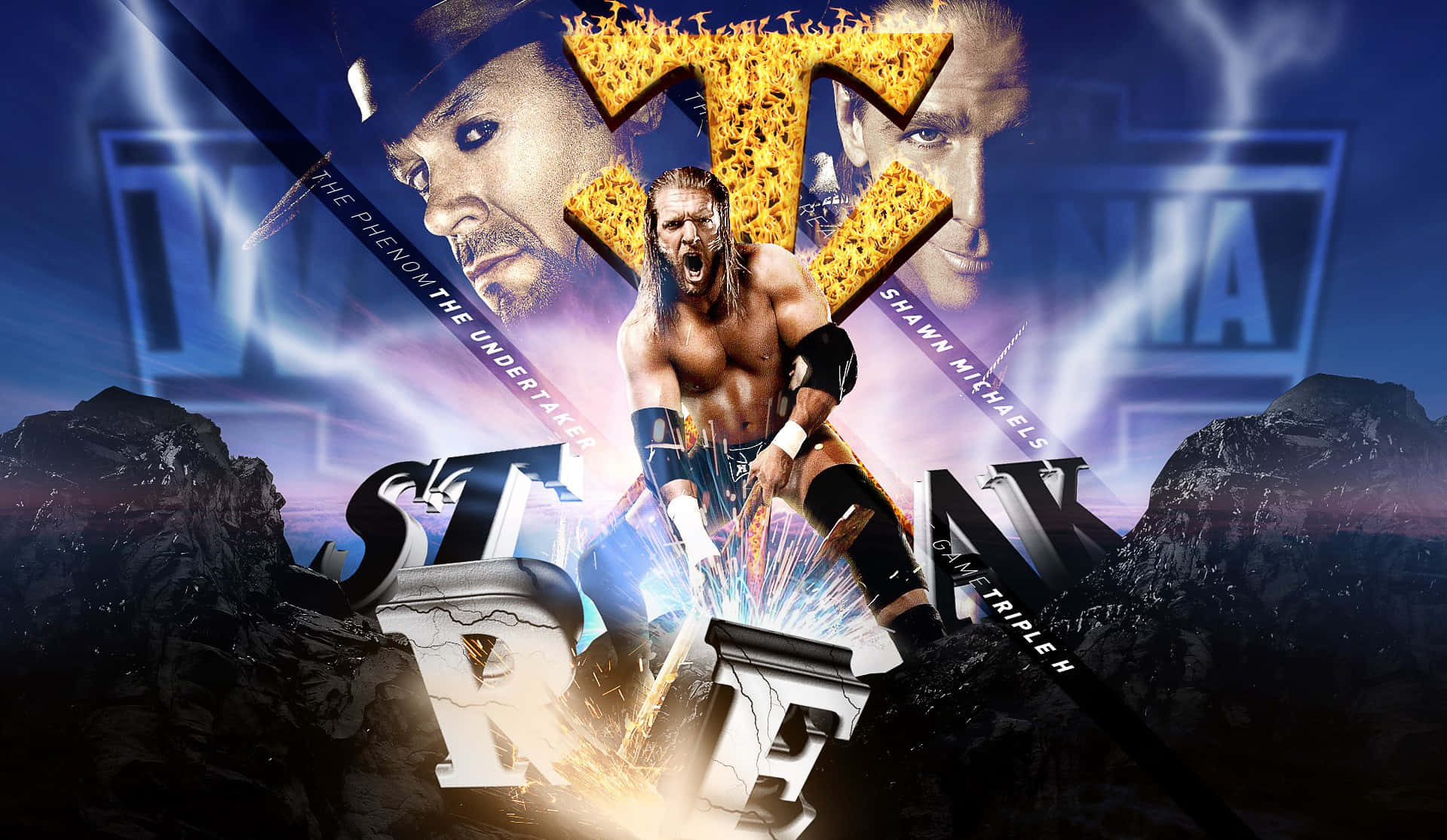 The Undertaker And Triple H For Wrestlemania 2011 Wallpaper