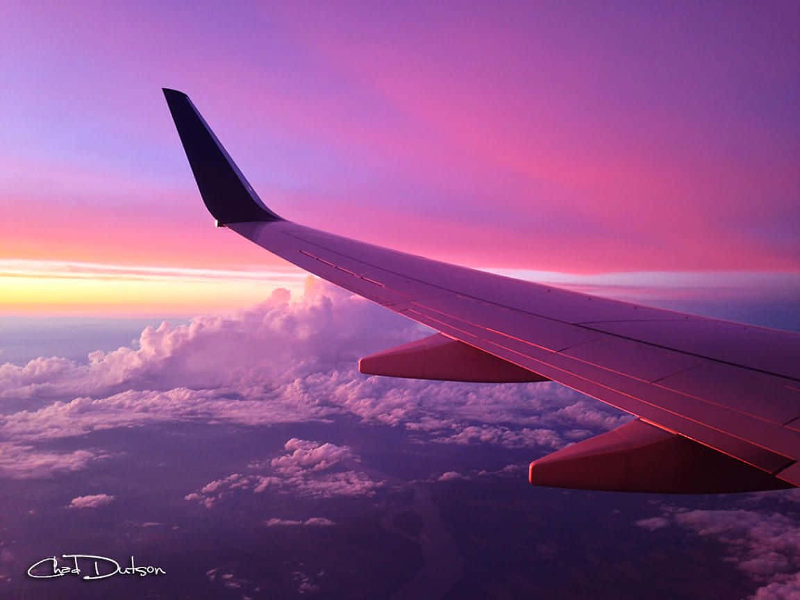 The Wing Of An Airplane Wallpaper