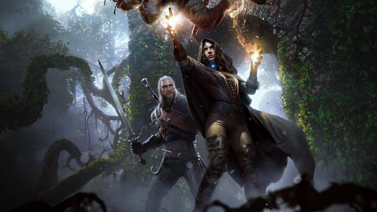 The Witcher 3 Geralt And Yennefer Magic Wallpaper