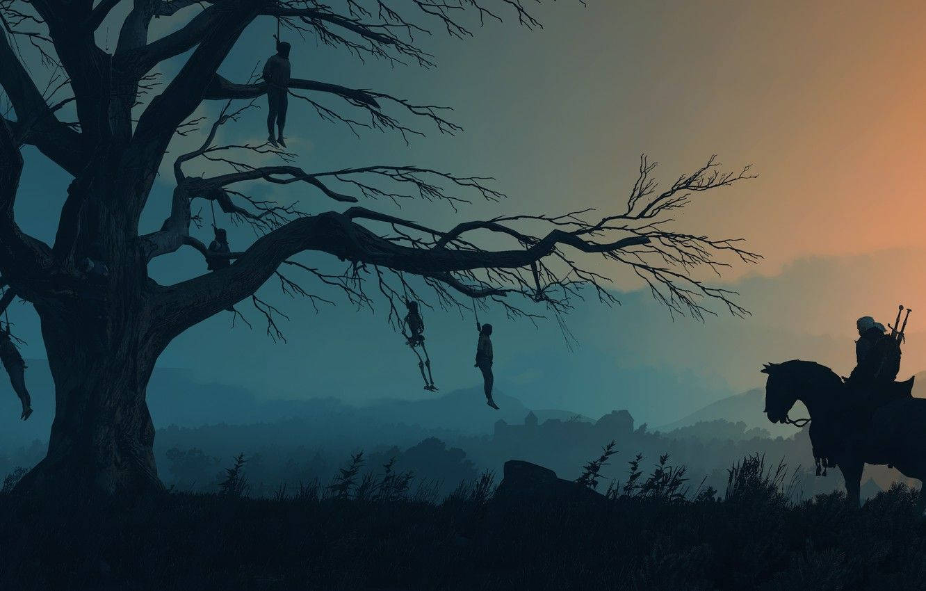 The Witcher 3 Geralt Hanged Man Tree Wallpaper