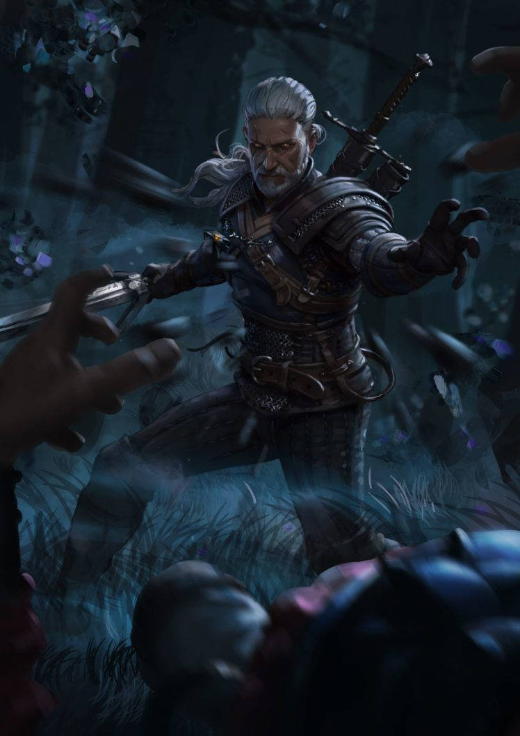 The Witcher 3 Wild Hunt Geralt Combat Magic Wallpaper