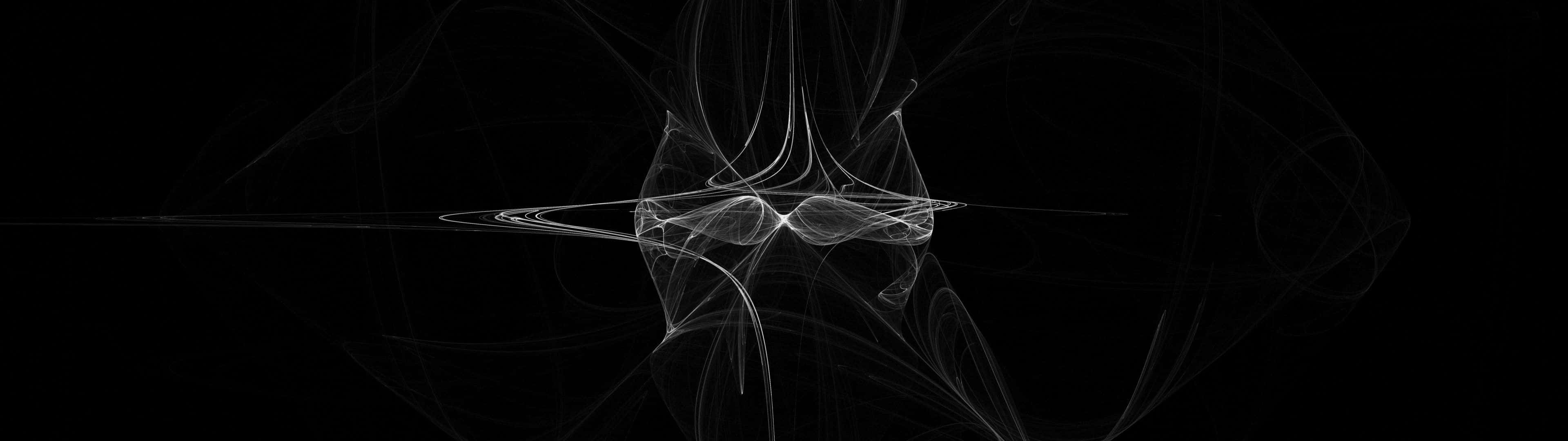 Thin Smoke Dark Triple Monitor Wallpaper
