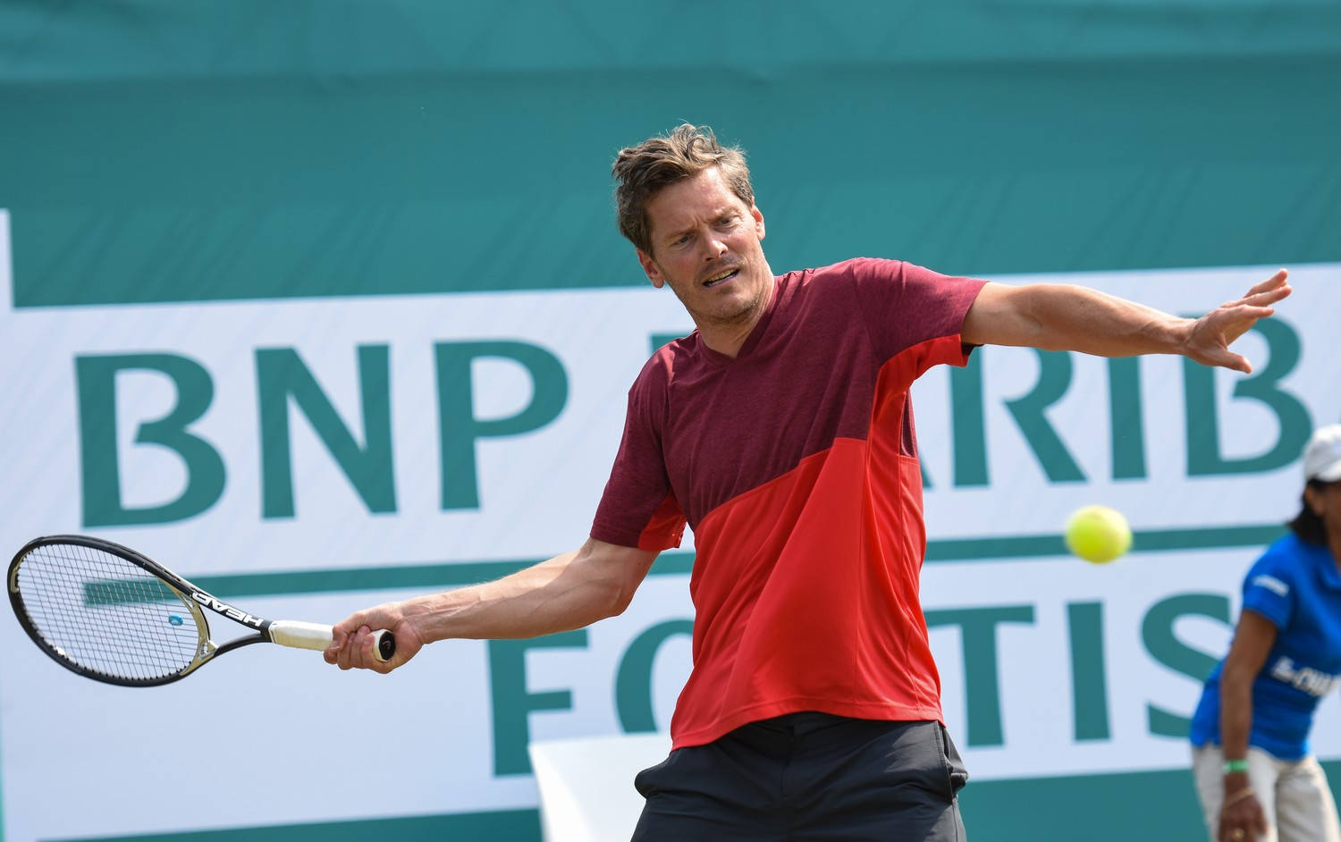 Thomas Enqvist In Red Shirt Wallpaper