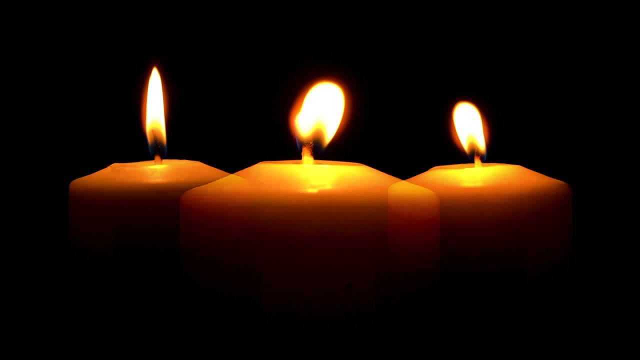 Three Condolence Candles Side-by-side Wallpaper