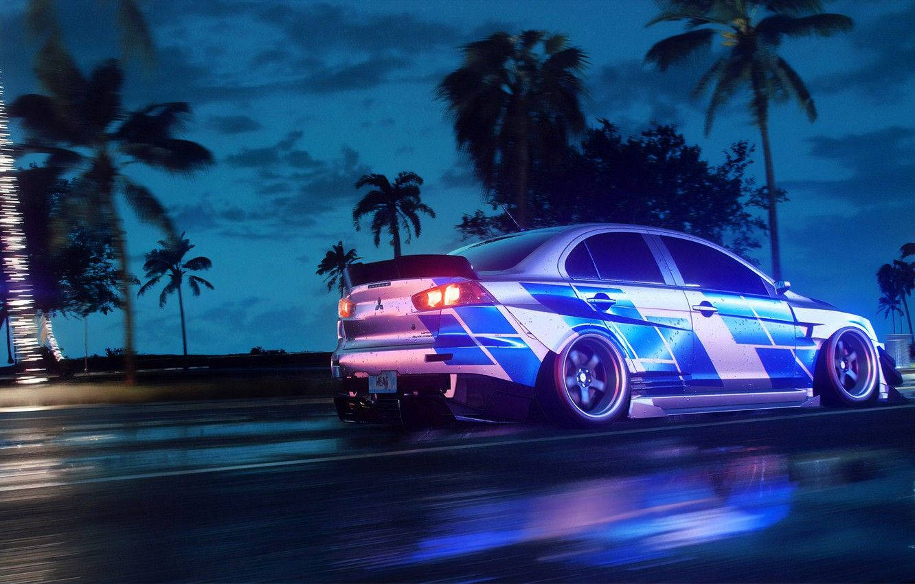 Thrilling Nightlife Racing - Need For Speed Heat Car Wallpaper