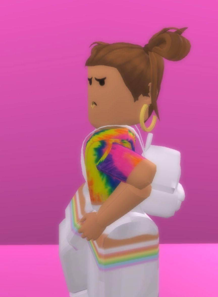 Tie Dye Rainbow Roblox Avatar Wallpaper