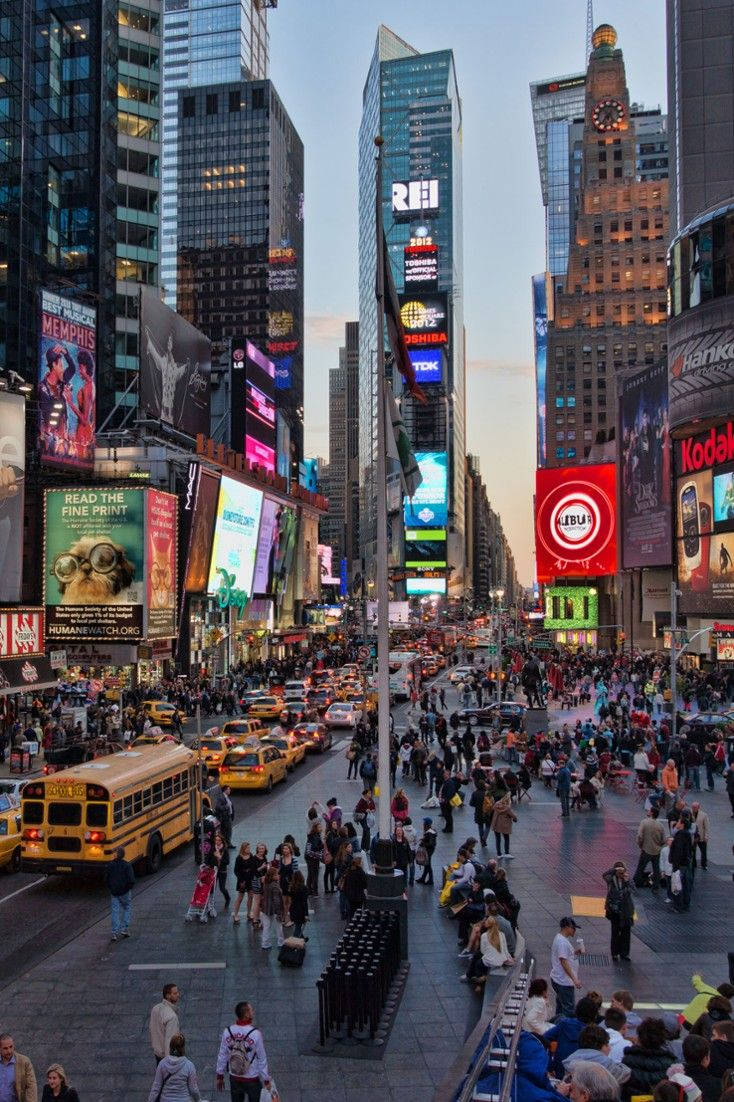 Times Square Dark Sky Wallpaper