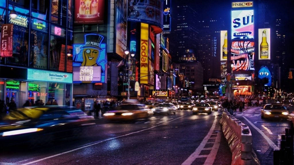 Times Square New York City Night View Wallpaper