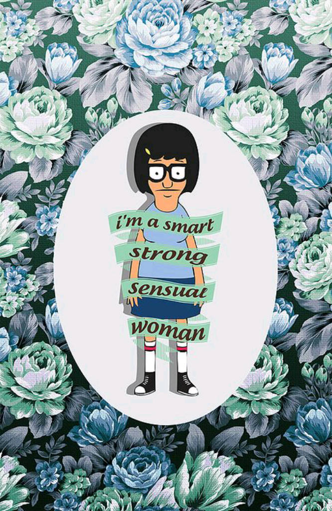 Tina Belcher Floral Art Wallpaper