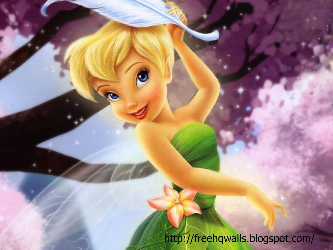Tinkerbell With A With Feather Wallpaper