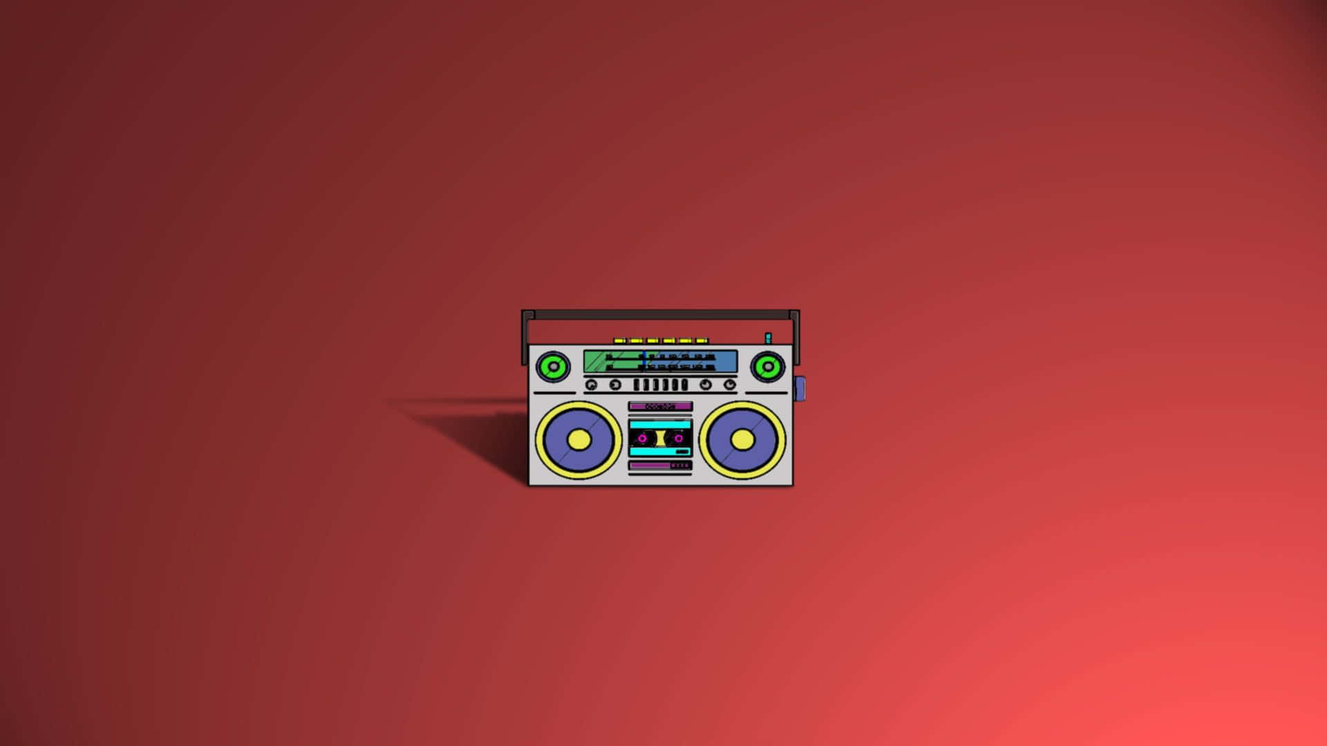 Boombox retro portable stereo radio Royalty Free Vector