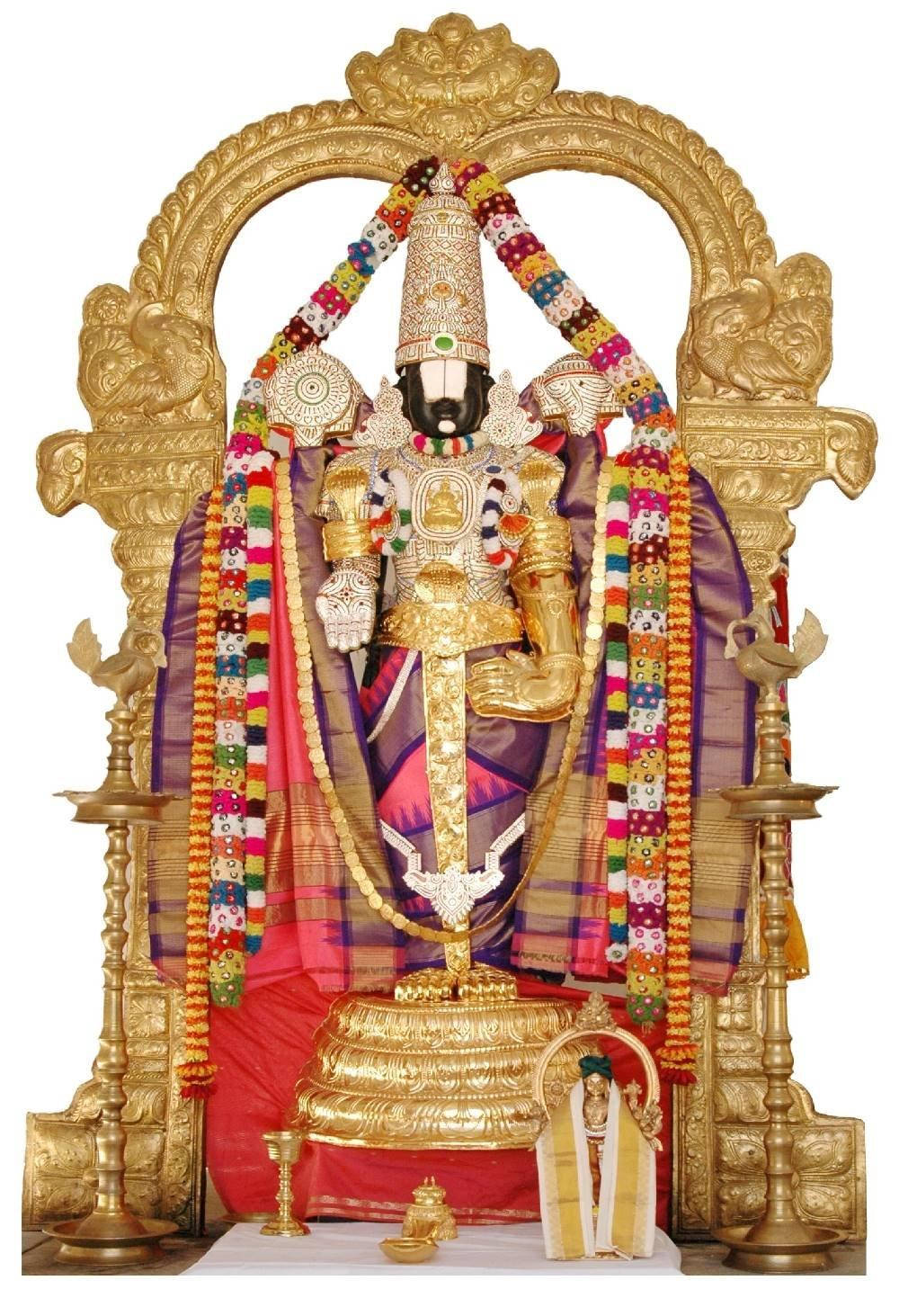 Tirupati Balaji Venkateswara White Background Wallpaper