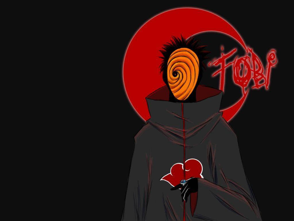Tobi Naruto Red Aesthetic Crescent Moon Wallpaper