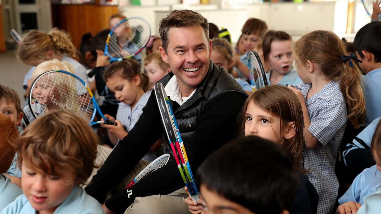 Todd Woodbridge With Tennis Beginners Wallpaper