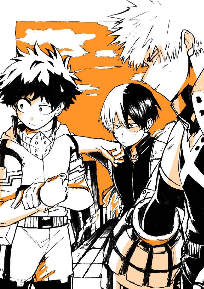 Todobakudeku Black And White Anime Wallpaper